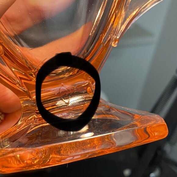 Antique Heisey #354 Flamingo Pink Depression Glass Cream & Sugar Set - Picture 7 of 8